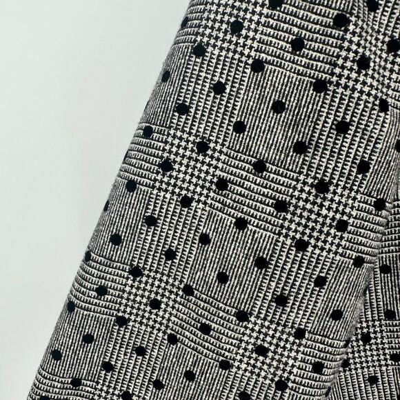 Boden blazer womens 12 black white plaid polka dot fawcett wool work office - Picture 5 of 9